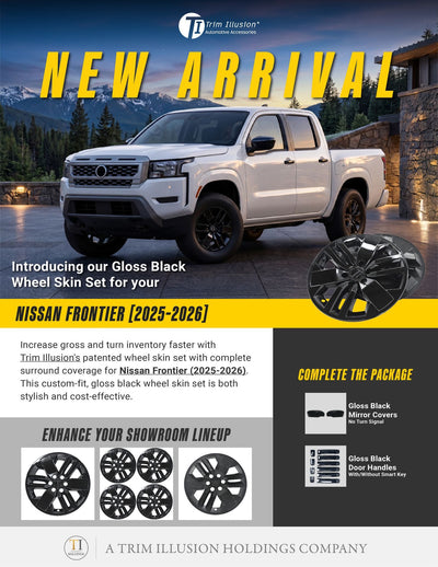 Trim Illusion WSK816-17BLK gloss black wheel skin set for 2025-2026 Nissan Frontier - image 15