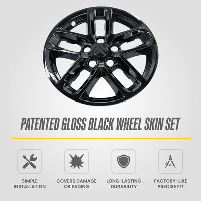 Trim Illusion WSK845-18BLK gloss black wheel skin set for 2022-2026 Jeep Grand Cherokee L and Grand Cherokee - image 10