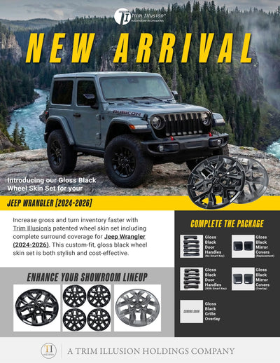 Trim Illusion WSK852-17BLK gloss black wheel skin set for 2024-2026 Jeep Wrangler and Gladiator - image 16