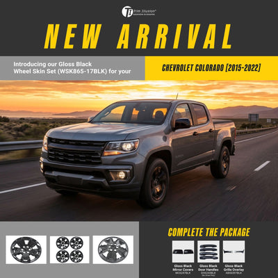 Trim Illusion WSK865-17BLK gloss black wheel skin set for 2015-2022 Chevrolet Colorado - image 15