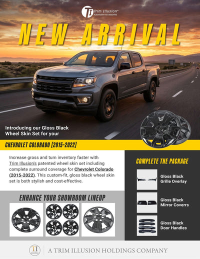 Trim Illusion WSK865-17BLK gloss black wheel skin set for 2015-2022 Chevrolet Colorado - image 16