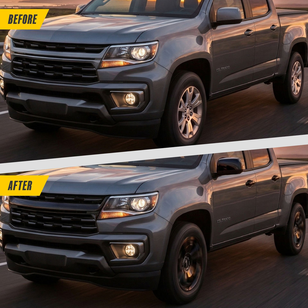 Trim Illusion WSK865-17BLK gloss black wheel skin set for 2015-2022 Chevrolet Colorado - image 12