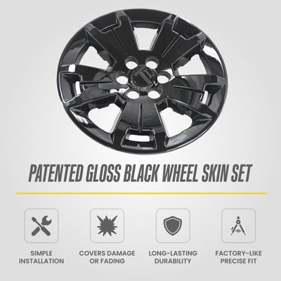 Trim Illusion WSK865-17BLK gloss black wheel skin set for 2015-2022 Chevrolet Colorado - image 11