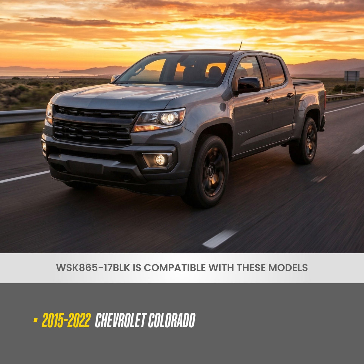 Trim Illusion WSK865-17BLK gloss black wheel skin set for 2015-2022 Chevrolet Colorado - image 9