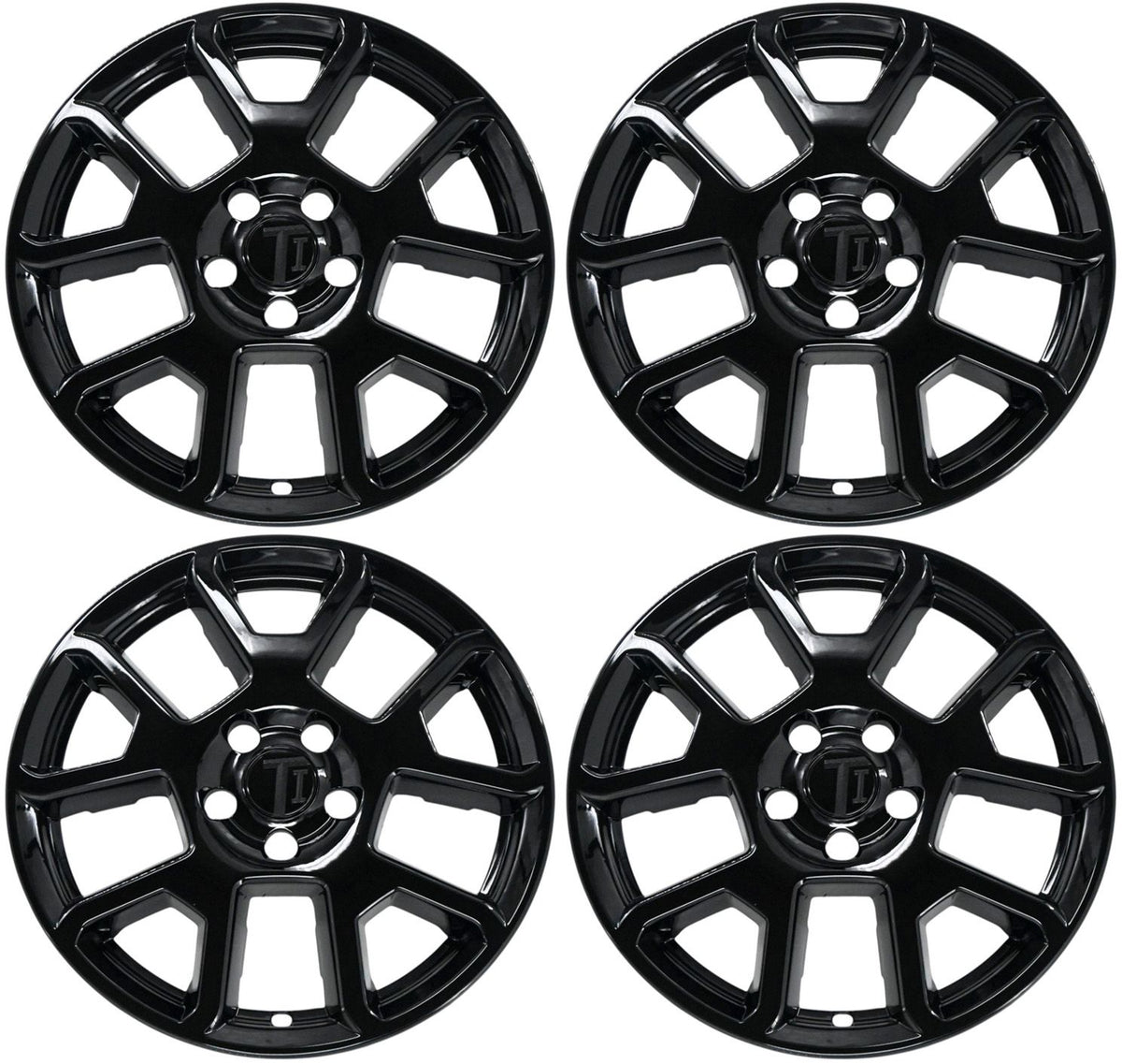 Trim Illusion WSK875-17BLK gloss black wheel skin set for 2019-2024 Jeep Renegade - image 2