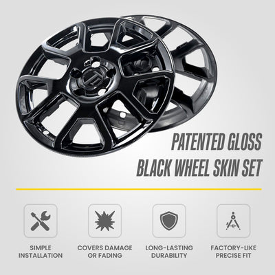 Trim Illusion WSK875-17BLK gloss black wheel skin set for 2019-2024 Jeep Renegade - image 11
