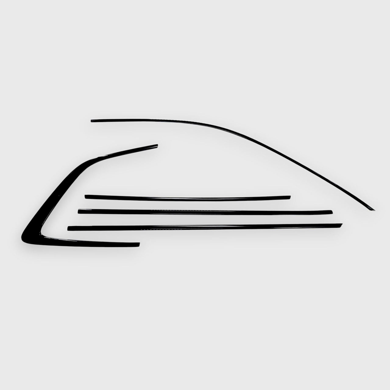 2023-25 Honda CR-V 10 PCS Gloss Black Tape-on Window Trim Set
