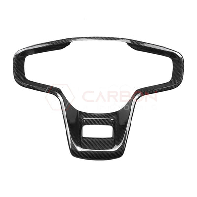 Real Carbon Fiber Steering Wheel Button Trim Cover For 2021+ Bronco