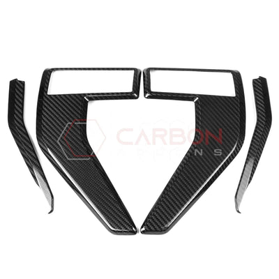 Real Carbon Fiber Fender Vent Emblem Trim Covers for 2021-2024 Ford F-150, F-250 & F-350