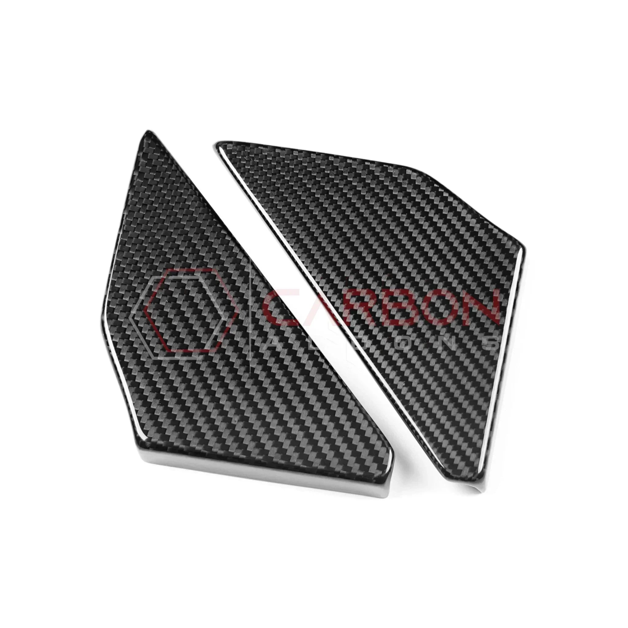 Real Carbon Fiber Rear Door Window Triangle Trim Covers For 2021–2025 Ford Bronco