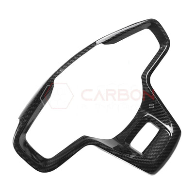 Real Carbon Fiber Steering Wheel Button Trim Cover For 2021+ Bronco