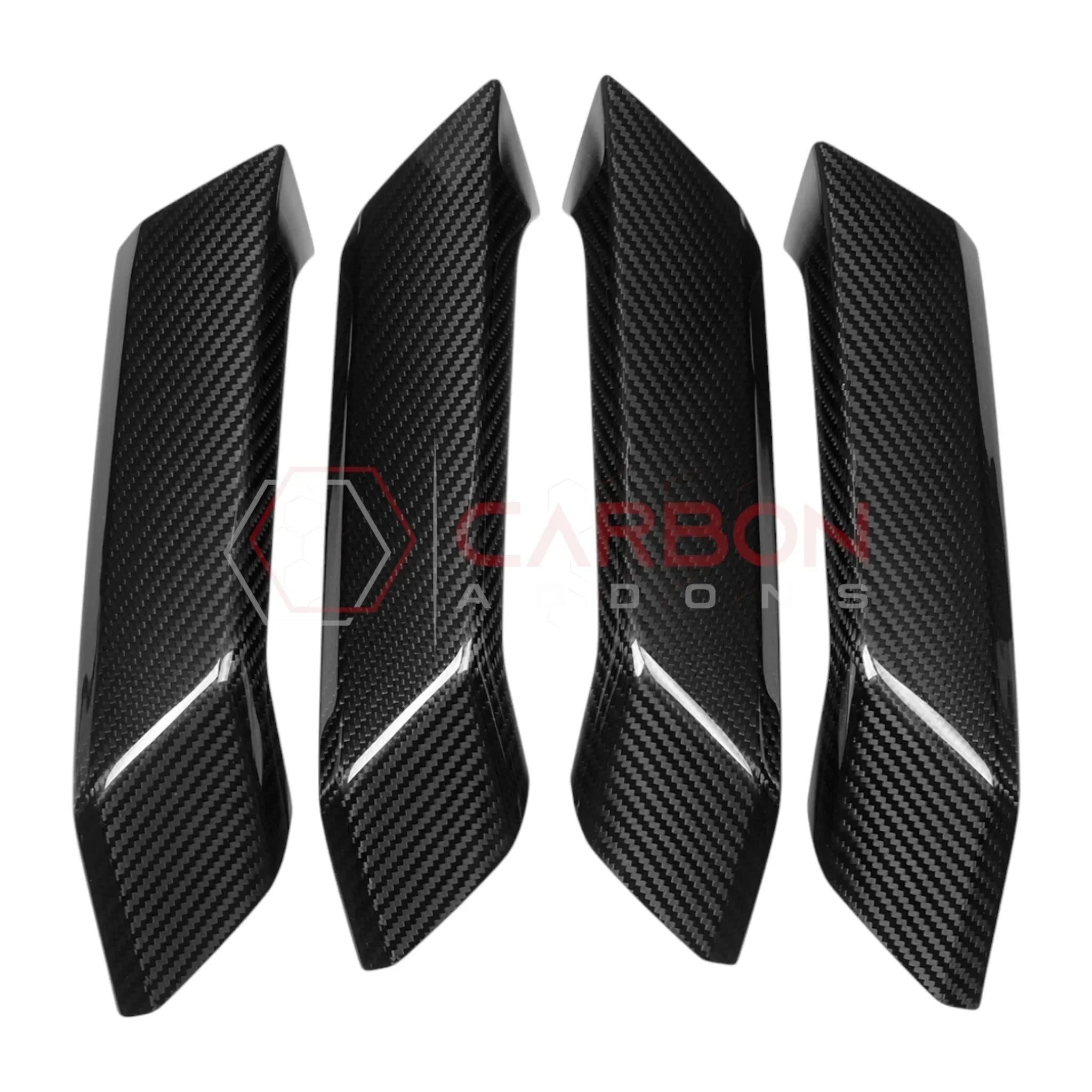 Real Carbon Fiber Interior Lower Door Handle Trim Covers For 2021+ Bronco