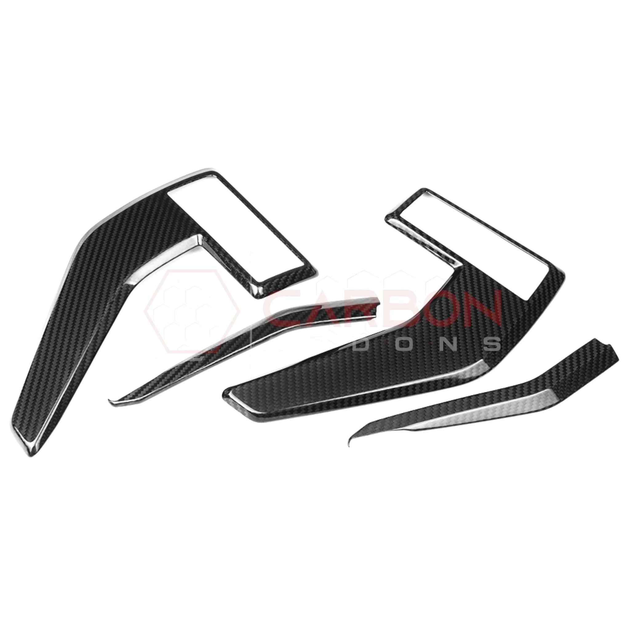 Real Carbon Fiber Fender Vent Emblem Trim Covers for 2021-2024 Ford F-150, F-250 & F-350