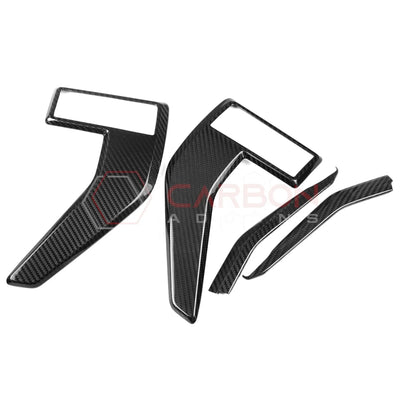 Real Carbon Fiber Fender Vent Emblem Trim Covers for 2021-2024 Ford F-150, F-250 & F-350