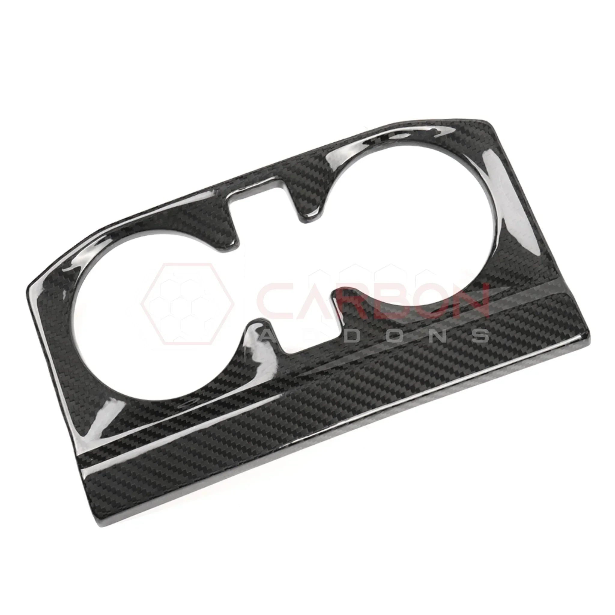Real Carbon Fiber Rear Center Console Cup Holder Trim Bezel for 2021-2024 Ford F-150
