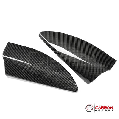 Real Carbon Fiber A-Pillar Speaker Trim Covers for 2021+ Ford F-150