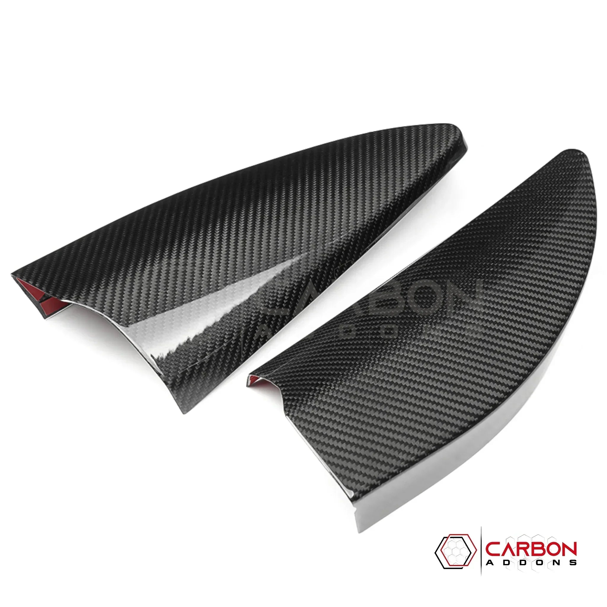 Real Carbon Fiber A-Pillar Speaker Trim Covers for 2021+ Ford F-150