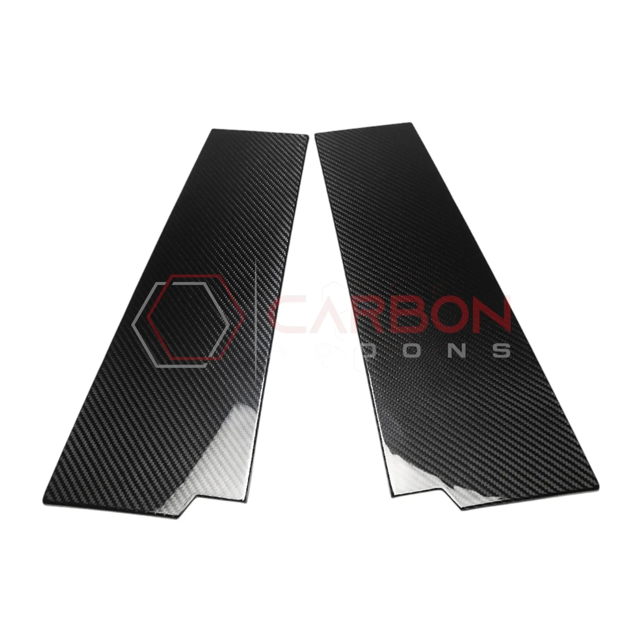2021+ Ford Bronco 4-Door Real Dry Carbon Fiber B-Pillar Trim Covers (Glossy or Matte)