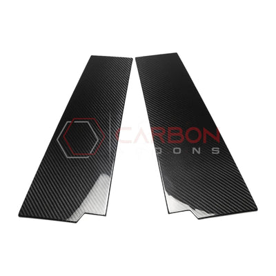 2021+ Ford Bronco 4-Door Real Dry Carbon Fiber B-Pillar Trim Covers (Glossy or Matte)