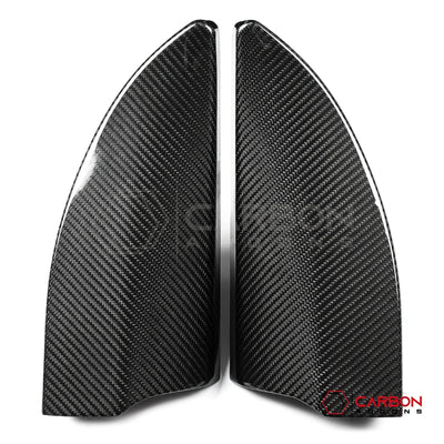 Real Carbon Fiber A-Pillar Speaker Trim Covers for 2021+ Ford F-150