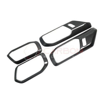 Real Carbon Fiber Interior Door Handle Trim Covers For 2021+ Ford Bronco