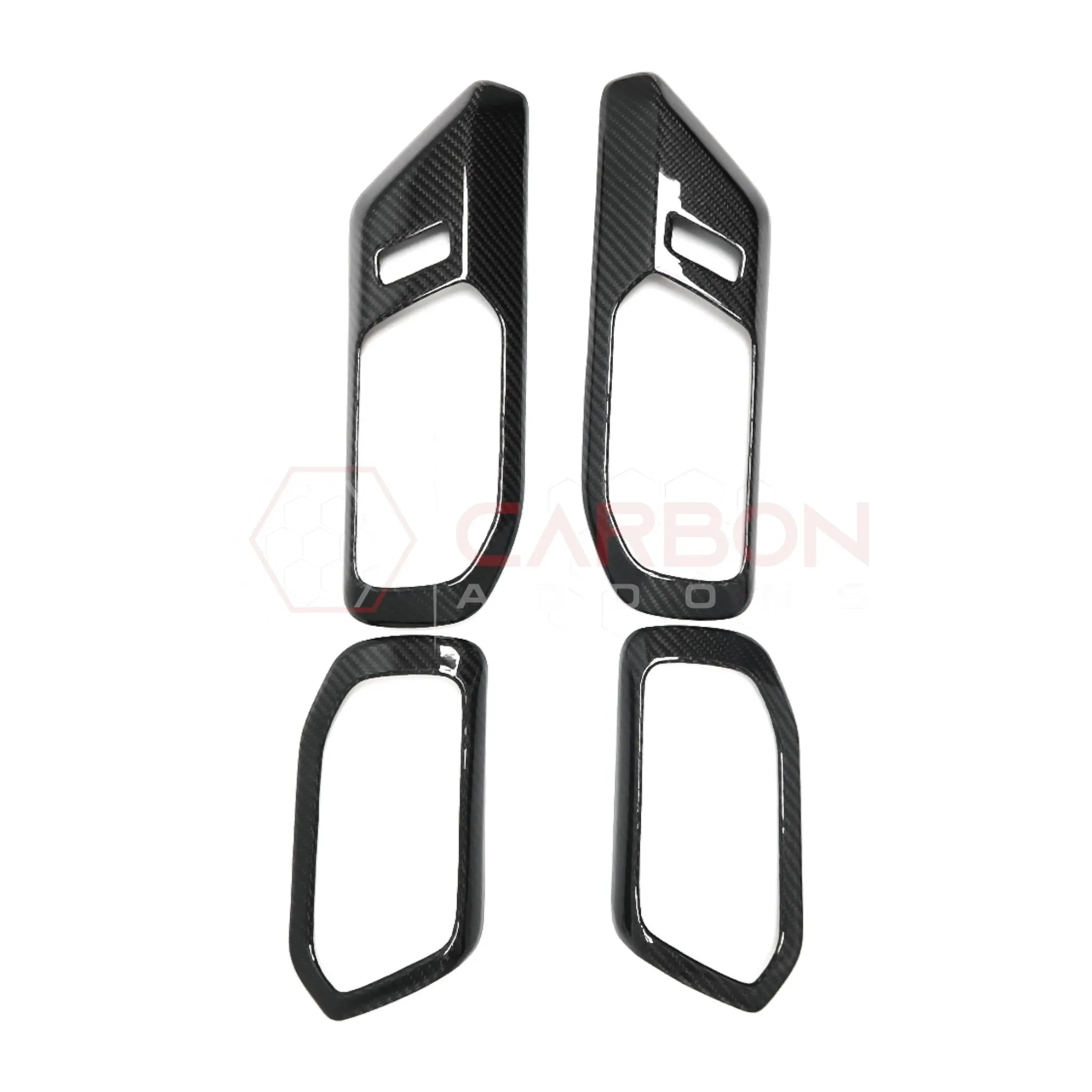 Real Carbon Fiber Interior Door Handle Trim Covers For 2021+ Ford Bronco
