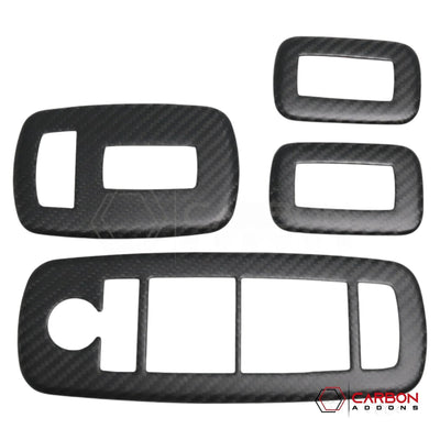 2019+ RAM 1500/TRX Interior Window Switch Trim Hard Carbon Fiber Cover