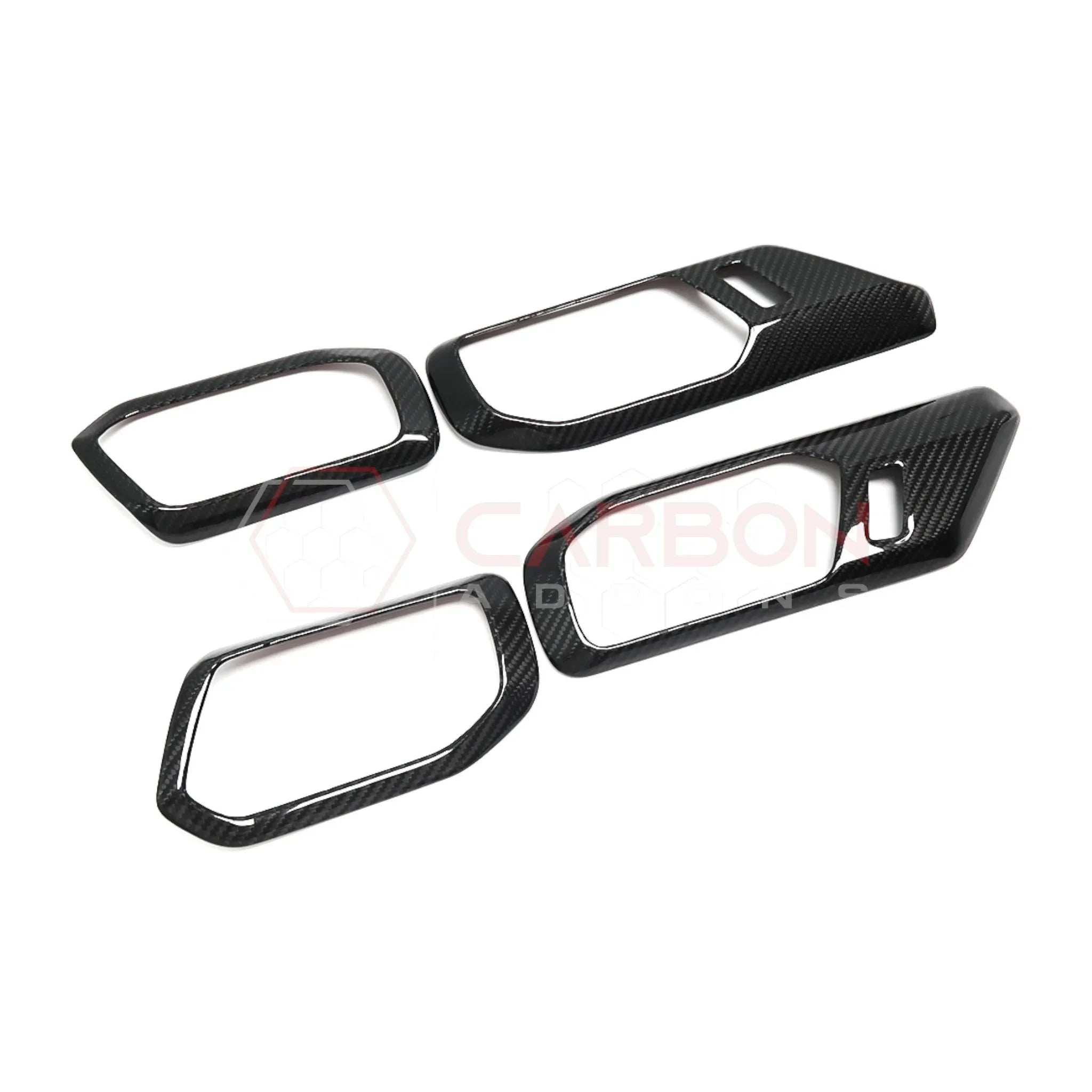Real Carbon Fiber Interior Door Handle Trim Covers For 2021+ Ford Bronco