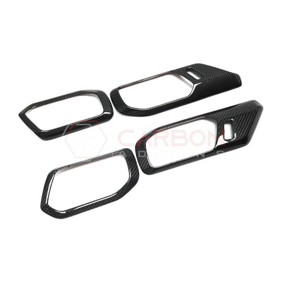 Real Carbon Fiber Interior Door Handle Trim Covers For 2021+ Ford Bronco