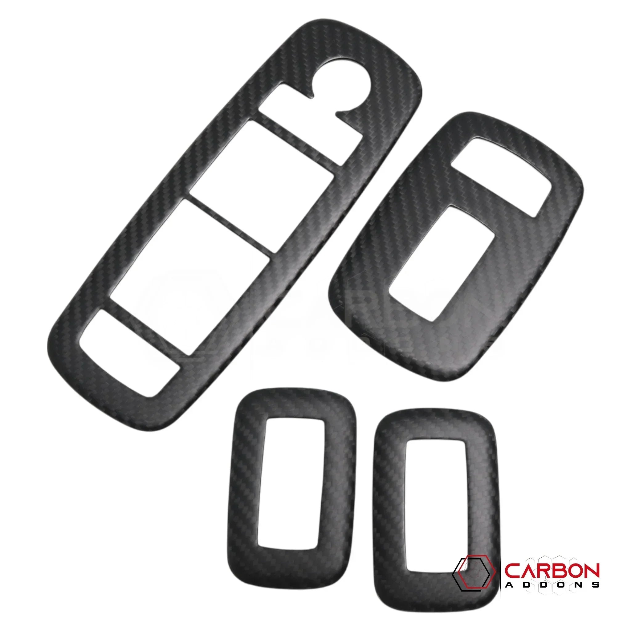 2019+ RAM 1500/TRX Interior Window Switch Trim Hard Carbon Fiber Cover