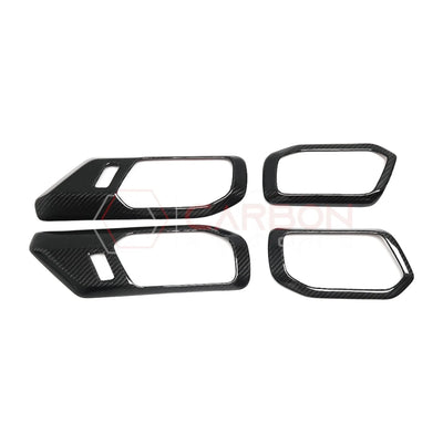 Real Carbon Fiber Interior Door Handle Trim Covers For 2021+ Ford Bronco